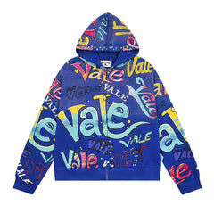 Letter Pattern Hoodie #VA01