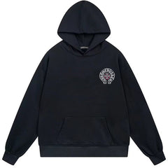 Letter Cross Pattern Hoodie #B85