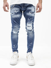 MODP Randomly Distressed Blue Jeans
