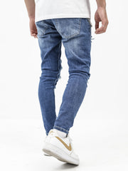 MODP Randomly Distressed Blue Jeans