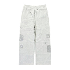Letter Pattern Rhinestones Pants #S556