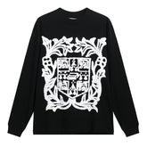 Floral Logo Print Long Sleeve T-Shirt