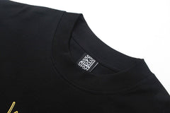 Spider Web Print Gothic Punk T-Shirt Black