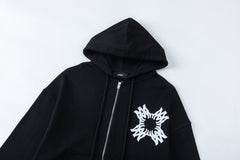 Pattern Letter Hoodie #7226