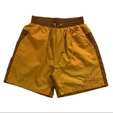Colorblock Embroidered Letters Shorts