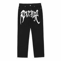 Embroidered Logo Trousers Mid Rise Jeans