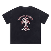 CH Patterned Washed Distressed T-shirt