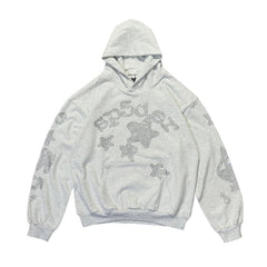 Rhinestone Letter Hoodie #S555