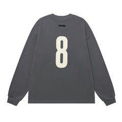 Print Letter Long-Sleeve T-Shirt #1930