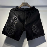 Letter Rhinestone Shorts
