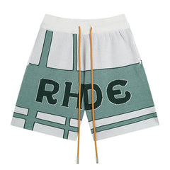 knitted casual letter shorts