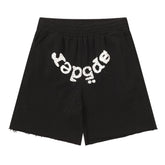 Letter Pattern Rhinestones Shorts #S234 Black