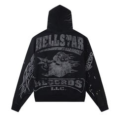 Studios Letter Print Fleece Hoodie