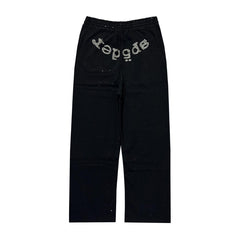 Letter Pattern Rhinestones Pants #S558