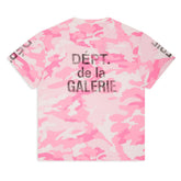 Pink Camouflage Letter Pattern T-shirt #G560