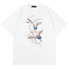 Crane Print T-shirts