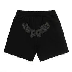 Letter Pattern Rhinestones Shorts #S959