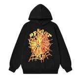 Web Letter Pattern Hoodie #S224