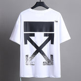 Black and white printed arrow pattern T-Shirts