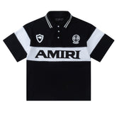 Letter Pattern Polo Short-Sleeved T-shirt