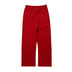 Letter Pattern Rhinestones Pants #S558