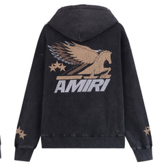 Eagle Graphic-Print Cotton-Jersey Hoodies