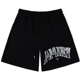 Letter Print Shorts #A8719