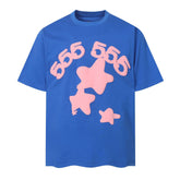 Letter Star Pattern T-shirt #S T017