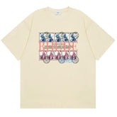 Clock Coconut Tree Print T-Shirts