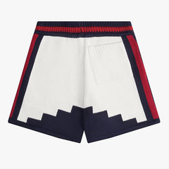 Saint Croix Straight-Leg Logo-Appliquéd Intarsia Cotton Drawstring Shorts