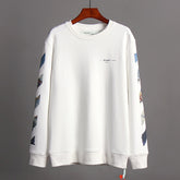 Classic Monet Oil Painting Arrow Round Neck Pullover Sweatshirts