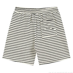 Striped Letter Embroidered Casual Shorts