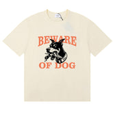 Warning Logo Cotton Short-Sleeve T-Shirts