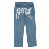 Embroidered Logo Trousers Mid Rise Jeans
