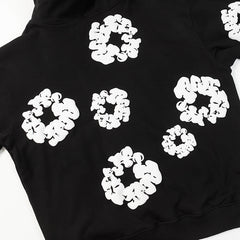 The Cotton Wreath Hoodie Black