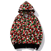 Multicolor camouflage shark Hoodie