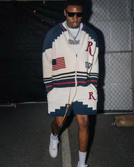 Saint Croix Straight-Leg Logo-Appliquéd Intarsia Cotton Drawstring Shorts