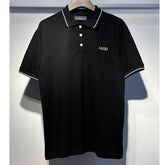 Letter Embroidered Collar Shirt