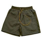 Colorblock Embroidered Letters Shorts