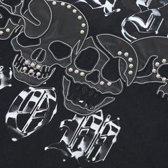Skulls Applique Heavy Washed Tee