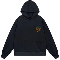 Letter Cross Pattern Hoodie #B52