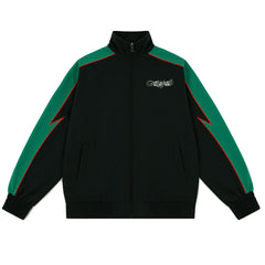 Letter Embroidered Zipper Jacket #6071