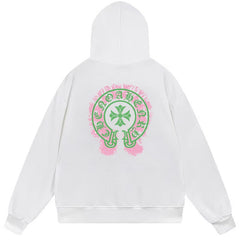 Letter Cross Pattern Hoodie #B37