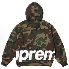 Big Logo Zip Up Hooded Sweatshirt 'Woodland Camo'