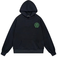 Letter Cross Pattern Hoodie #B37