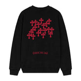 Letter Cross Pattern Sweatshirt #D36