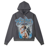 Grey Rhinestone Hoodie