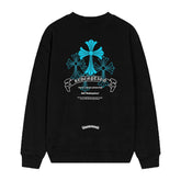 Letter Cross Pattern Sweatshirt #D15