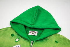 Rhinestone Letter Pattern Hoodie #VA03