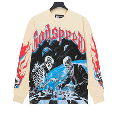 Skeleton Chessboard Long Sleeve T-Shirt